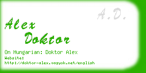 alex doktor business card